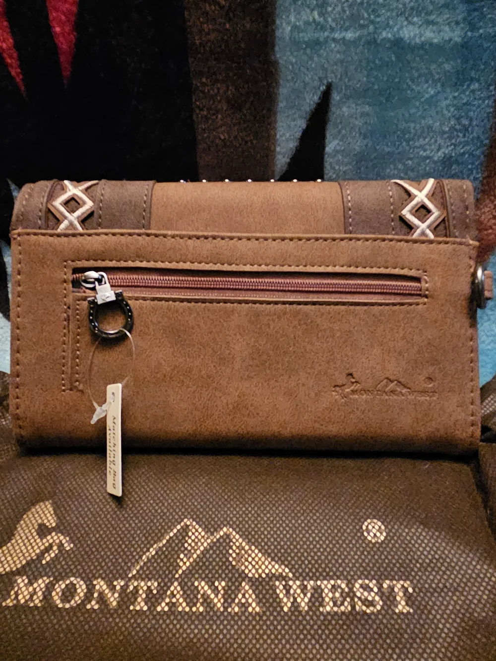Montana West Brown Embellished Women's Wallet